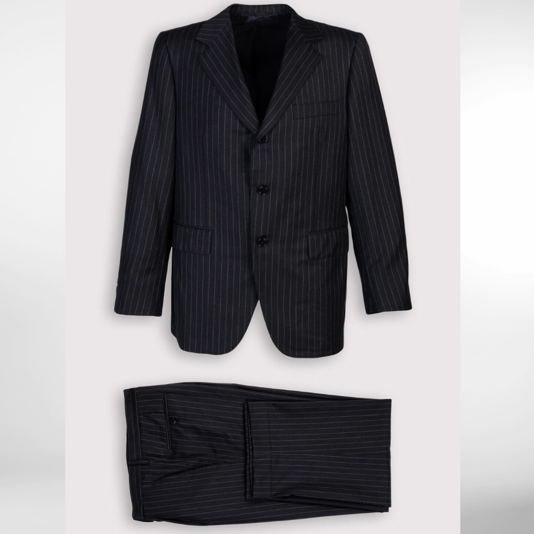RRP £1500 BNWT SARTORIA PARTENOPEA Suit, Pinstripe, Fully Lined UK42 XL
