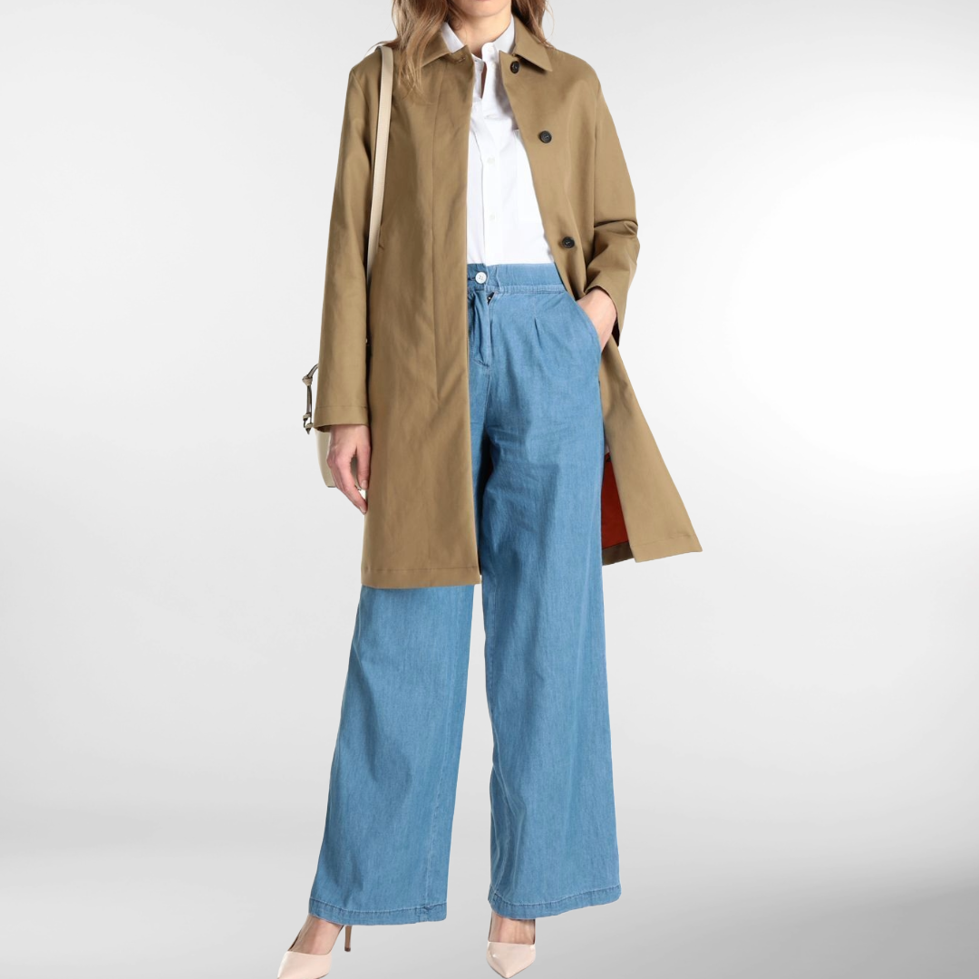 RRP £180 BNWT 8 Mac Coat Size M. Unlined Knee Length Single Breasted, Collared