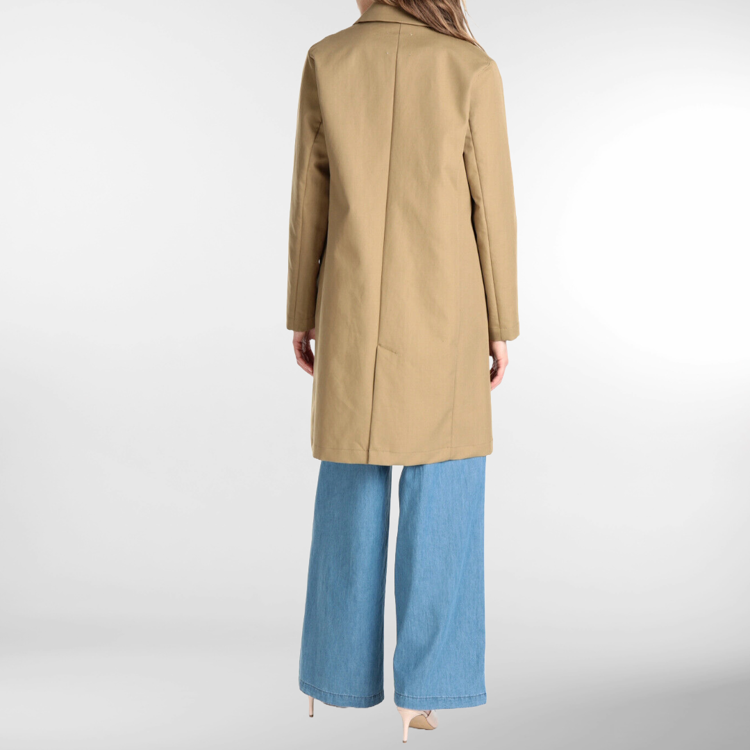 RRP £180 BNWT 8 Mac Coat Size M. Unlined Knee Length Single Breasted, Collared