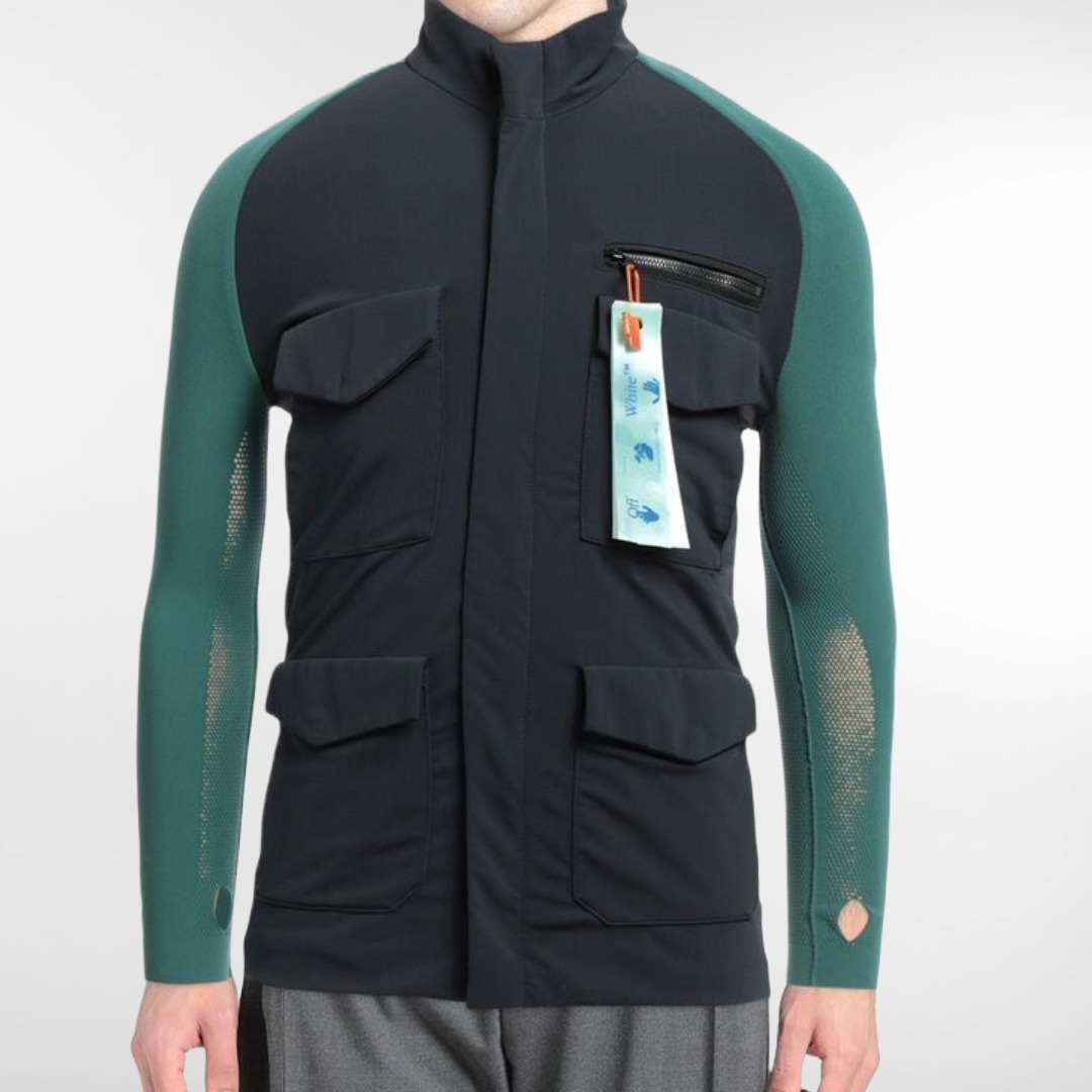 RRP £580 BNWT OFF-WHITE c/o VIRGIL ABLOH Jacket Size M - Stretch Knit