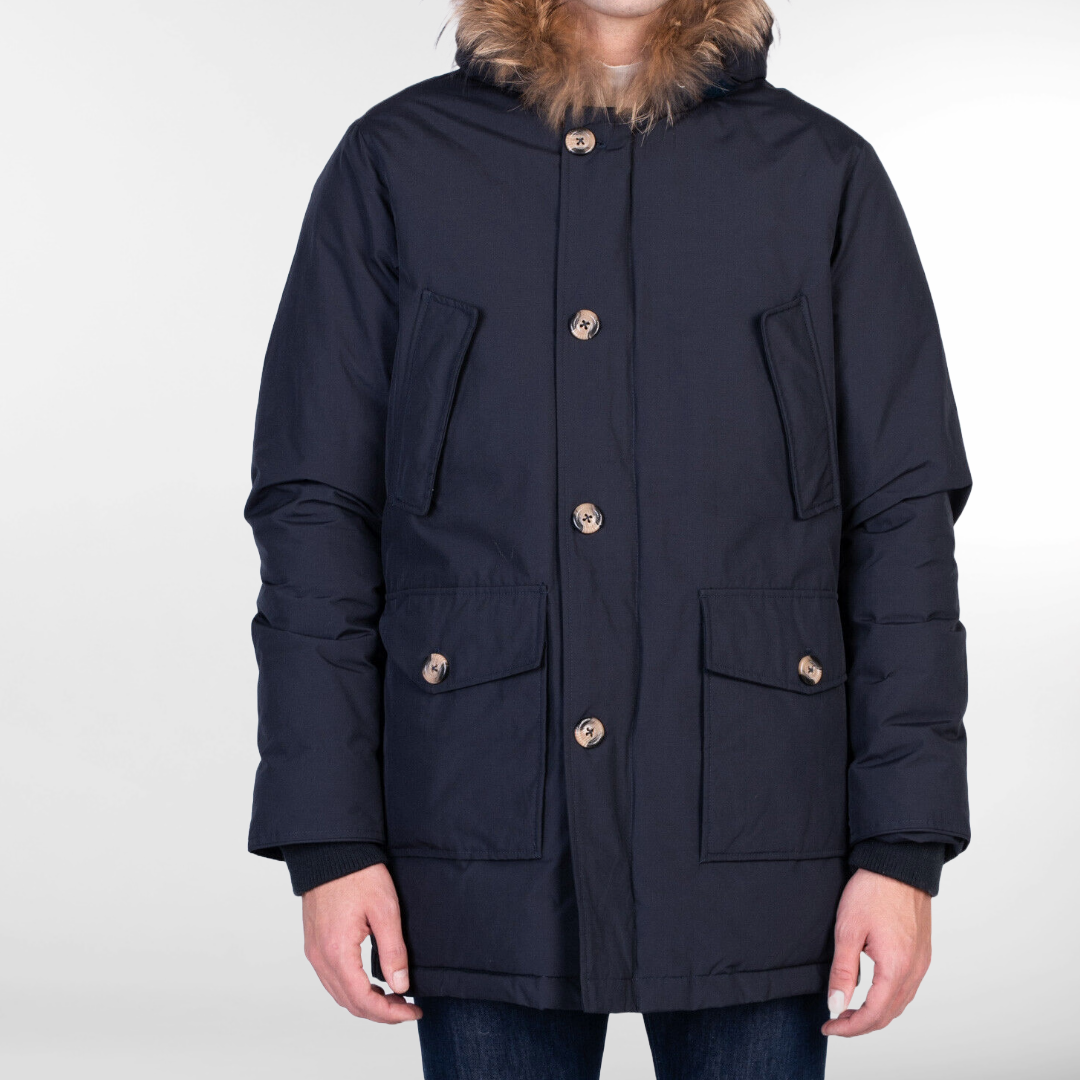 RRP £300 BNWT CANADIAN CLASSIC Men's Blue Down Jacket M. Water Resistant