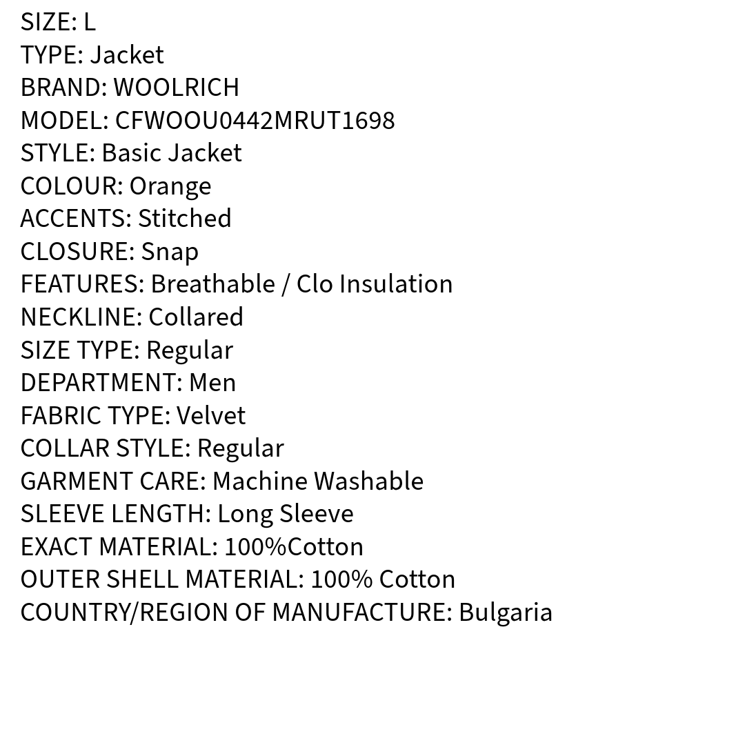 RRP £480 WOOLRICH Overshirt Jacket Size L Breathable, Clo Insulation, Collared