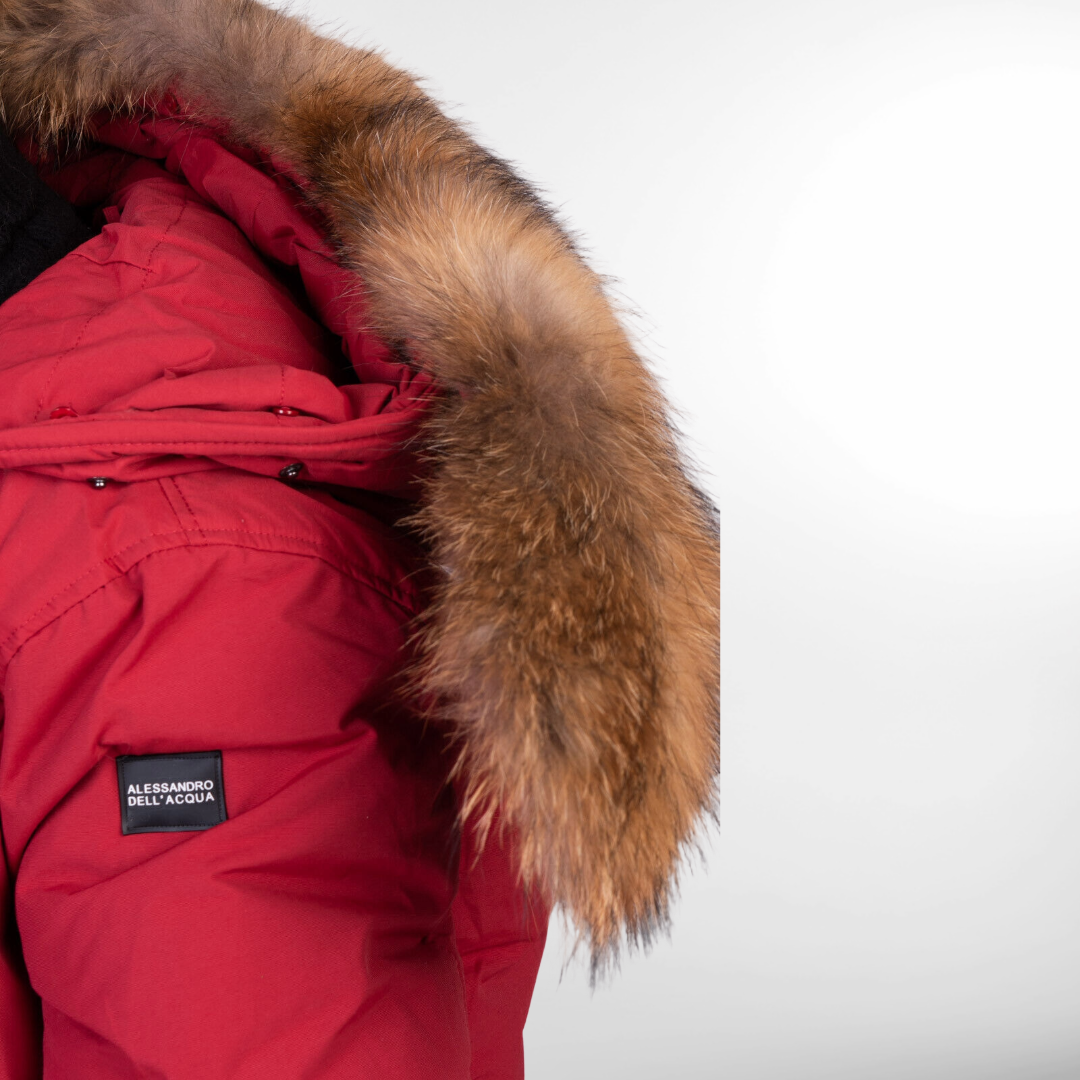 RRP £600 BNWT ALESSANDRO DELL'ACQUA Parka Jacket Size S, Detachable Hood