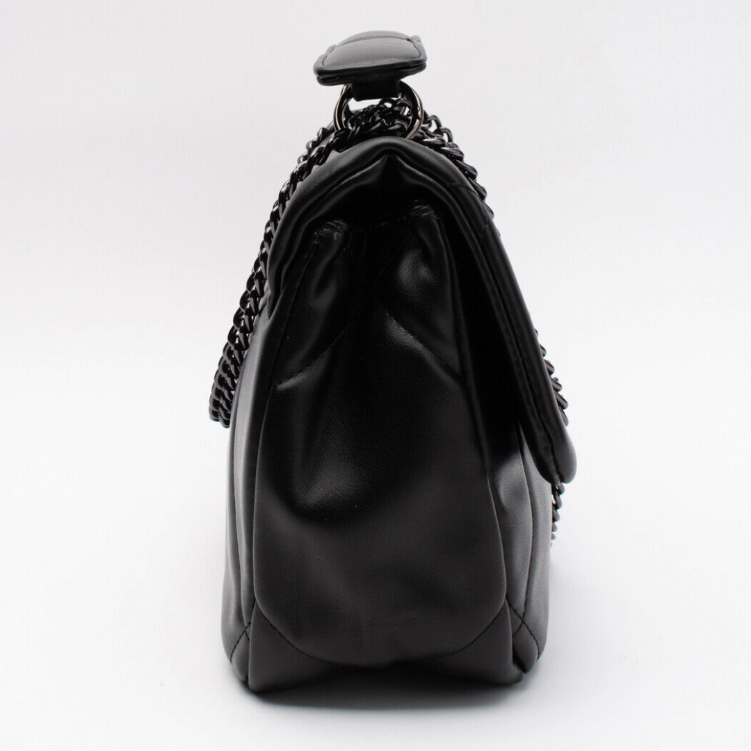 RRP £200 BNWT MAURY Satchel Bag, Quilted Panel, Chain Strap, Turn Lock - Made in Italy