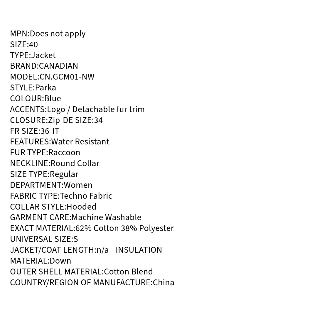 RRP £395 BNWT CANADIAN CLASSIC Fundy Bay Tech Eco Fur Designer Women's Down Jacket UK8 XS