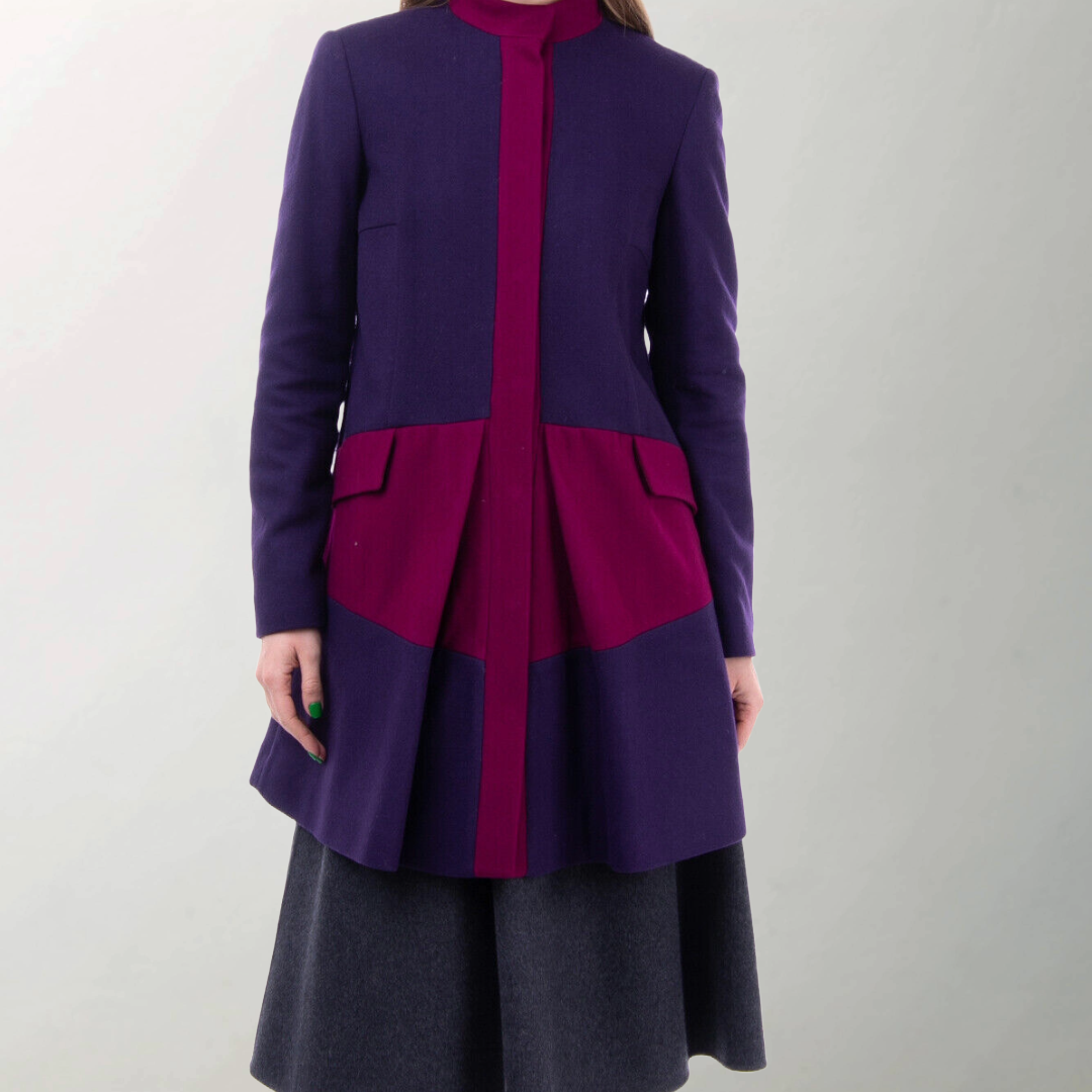 RRP £913 BNWT GUY LAROCHE Made in Italy Designer Womens Ladies Top Coat Size M