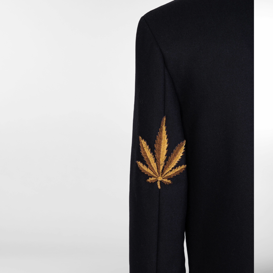 RRP £1045 BNWT PALM ANGELS Military Style Overcoat. Size M. Cashmere & Wool Blend