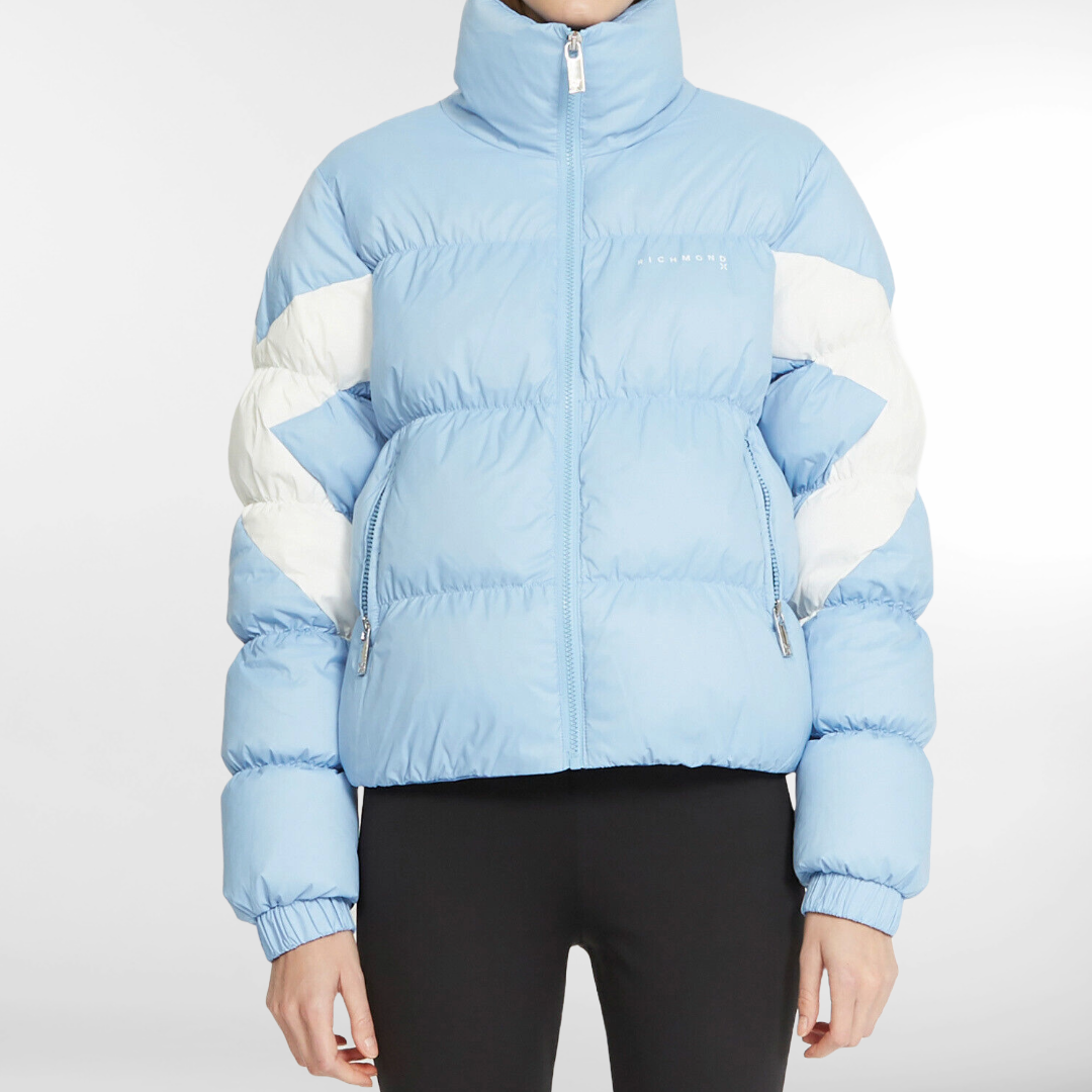 RRP £260 BNWT JOHN RICHMOND X Womens Down Quilted Jacket Size S. High Neck
