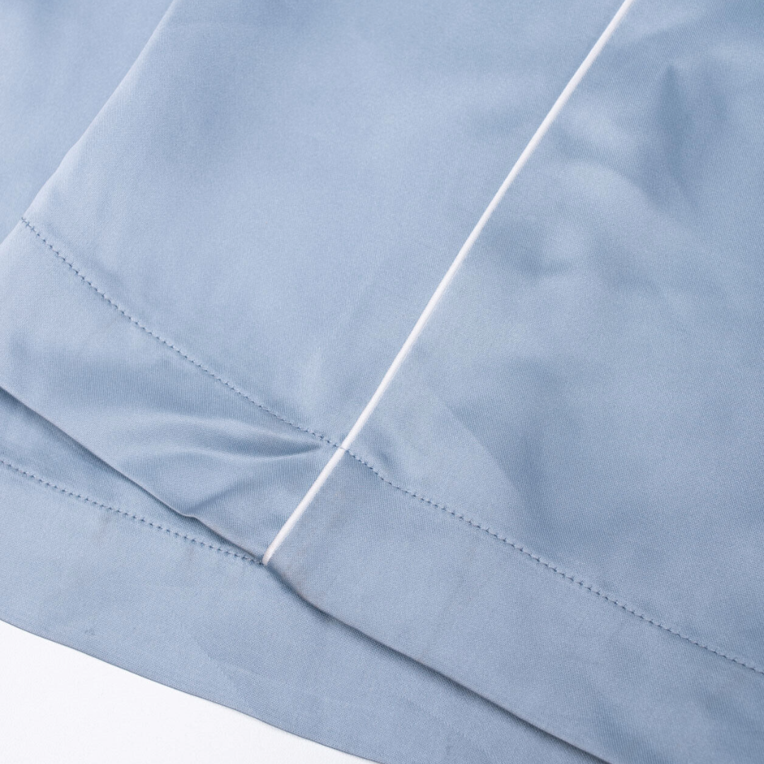 RRP £400 BNWT OFF-WHITE Womens Satin Track Trousers, Blue Seam Front, UK8 Size S