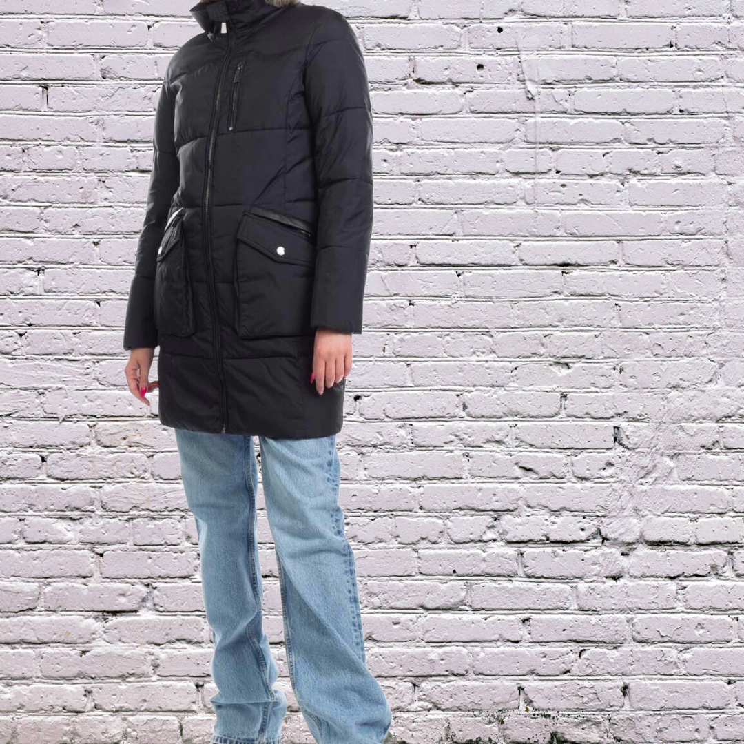 RRP £190 BNWT Designer Womens DKNY Winter Coat XS Quilted & Padded Ladies