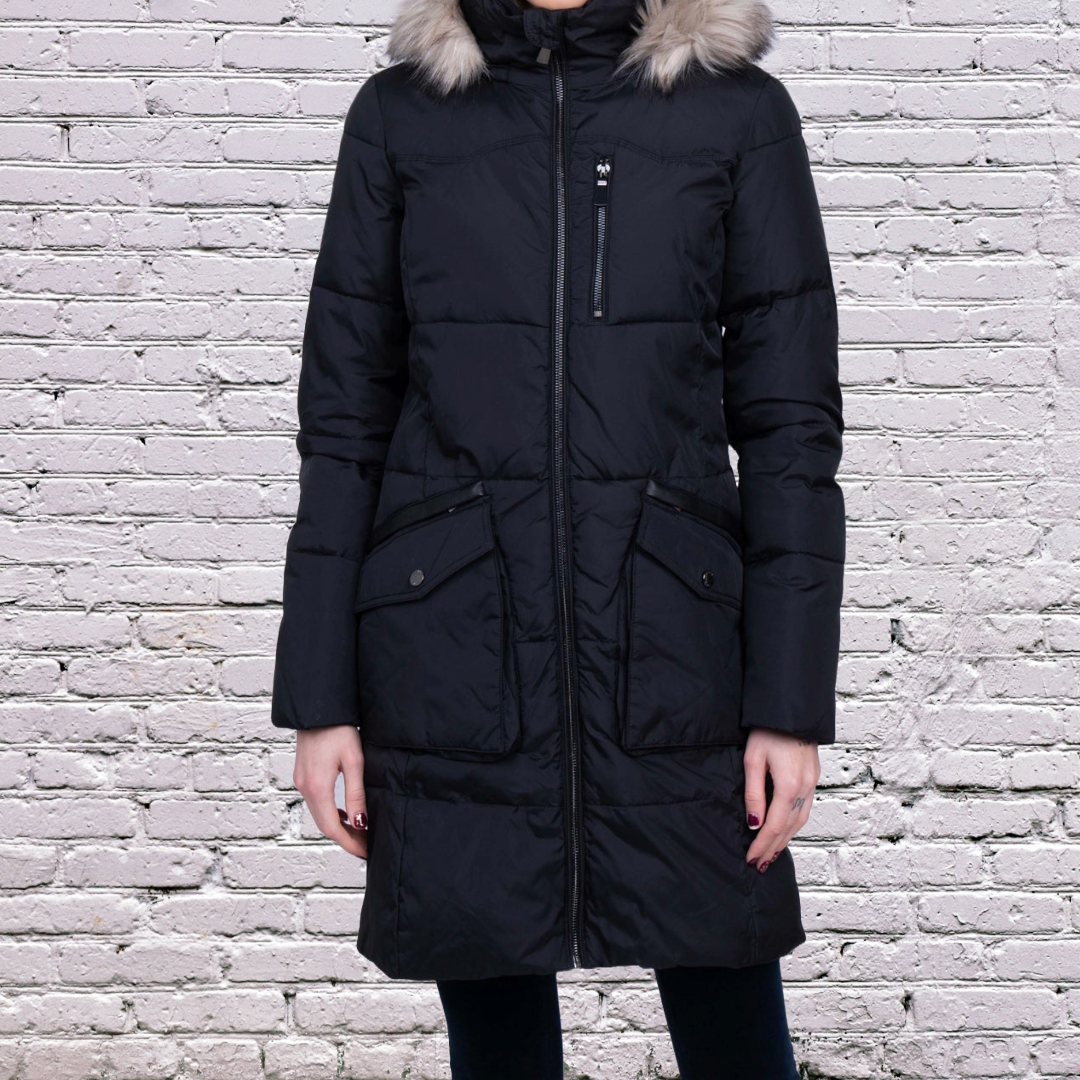 RRP £199 BNWT Designer Womens DKNY Winter Coat XXS Quilted & Padded Ladies